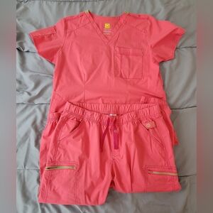 Pink Scrubs - Women's L - Wonderwink